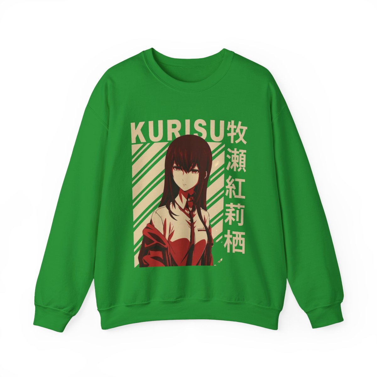 Kurisu Makise Crewneck T-Shirts | Steins;Gate - alternate angle 4, merchandise